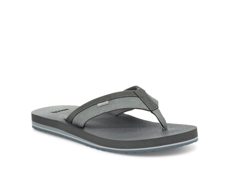 Sanuk Ziggy Water Friendly Men's Flip Flops Grey | Canada 187ILH